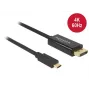 DeLOCK 85256 Καλώδιο βίντεο-αντάπτορας 2 m USB Type-C DisplayPort μαύρο