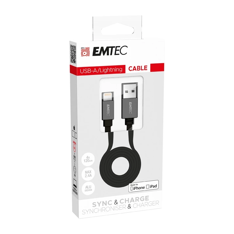 Καλώδιο Emtec T700A 1,2 m μαύρο