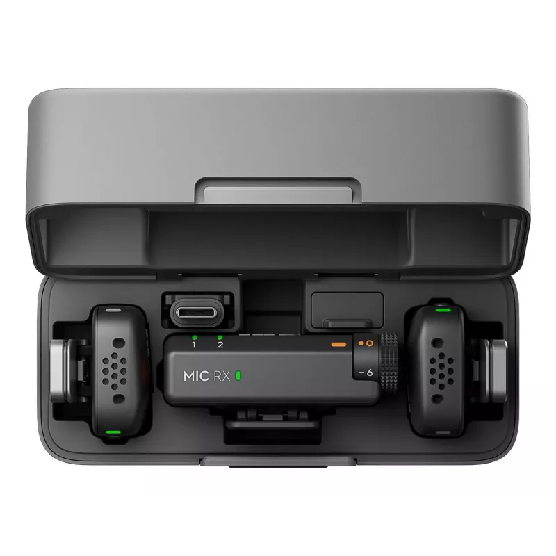 DJI Mic Mini (2 TX + 1 RX + Θήκη φόρτισης) Ασύρματο κιτ μικροφώνου - σκούρο γκρι