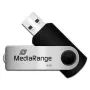 MediaRange MR908NTRL USB stick 8 GB USB Type-A 2.0 Μαύρο - Ασημί (MR908NTRL)