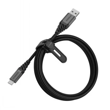 Otter Products OtterBox Premium – καλώδιο USB – 24 ακίδων USB-C (M) σε USB (M) – USB 2.0 – 3 A – 2,0 m – Dark Ash μαύρο (78-52665)