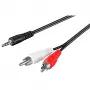 Καλώδιο ήχου 3,5mm > Στερεοφωνικό Cinch (μαύρο, 1,5 μέτρα)