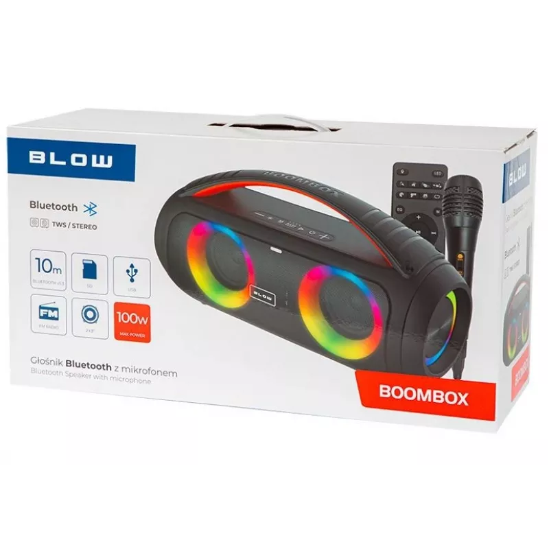 Φορητό ηχείο BOOMBOX Ηχείο Bluetooth, 30-356#, BLOW, Μαύρο