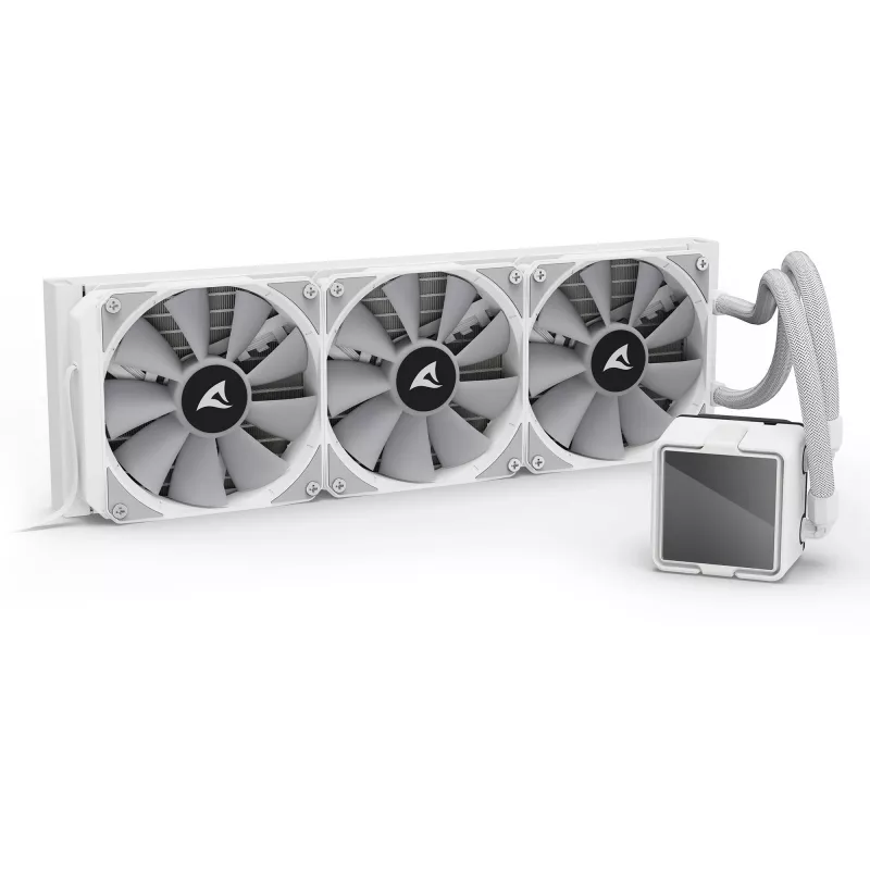 All-in-One Υδρόψυξη CPU Sharkoon S100 ARGB λευκό – Ψυγείο 360 mm, εφέ Infinity Mirror