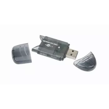 USB 2.0 Αναγνώστης καρτών Gembird FD2-SD-1 — MMC/SD/SDHC/SDXC, 73×30×10 mm, 13 g, Μαύρο