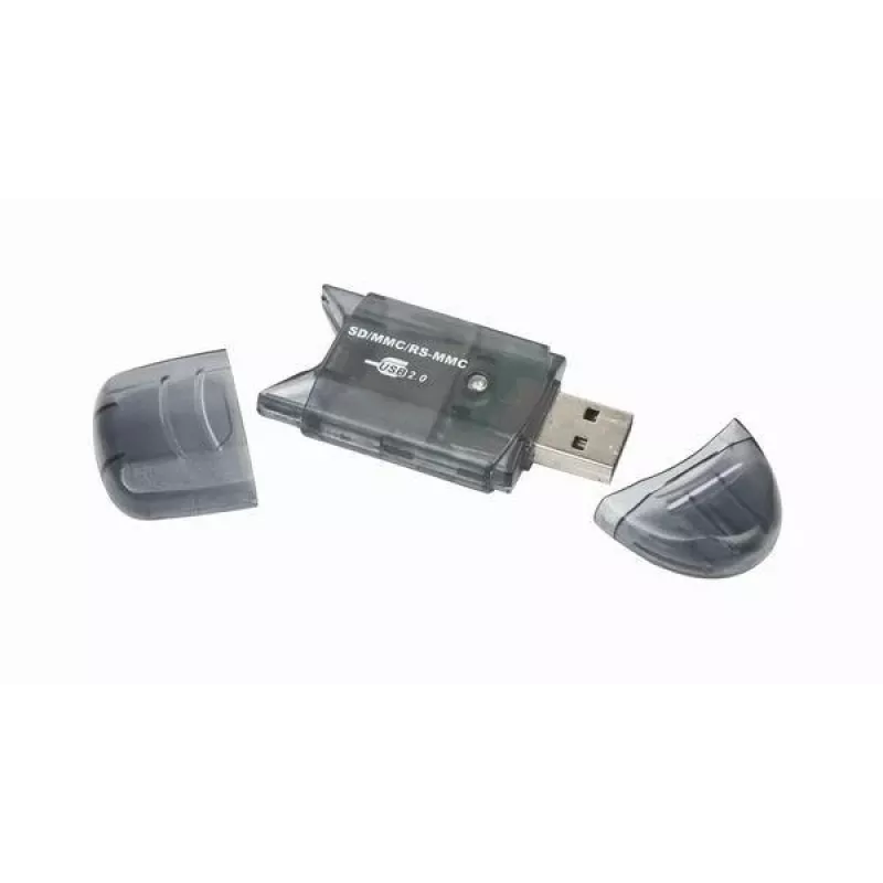 USB 2.0 Αναγνώστης καρτών Gembird FD2-SD-1 — MMC/SD/SDHC/SDXC, 73×30×10 mm, 13 g, Μαύρο