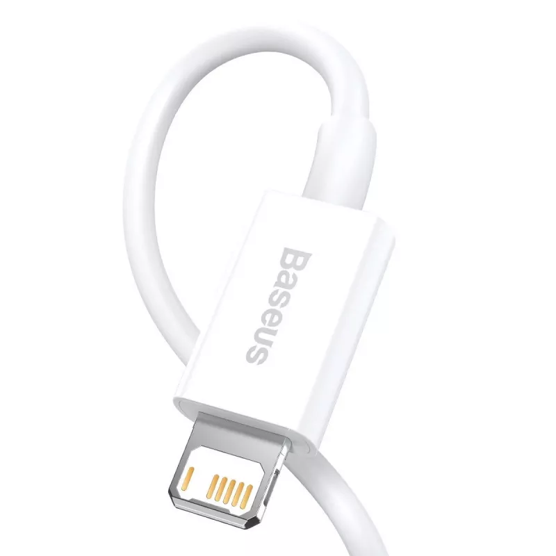 Καλώδιο Baseus Superior Series USB σε Lightning, 2,4A, 0,25m (λευκό)