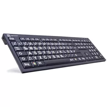 Logickeyboard XL Print USB QWERTZ Γερμανικό μαύρο