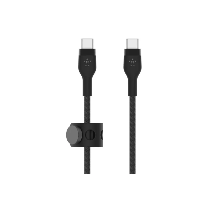 Καλώδιο BoostCharge USB-C/USB-C πλεκτό σιλικόνης 2 m, μαύρο
