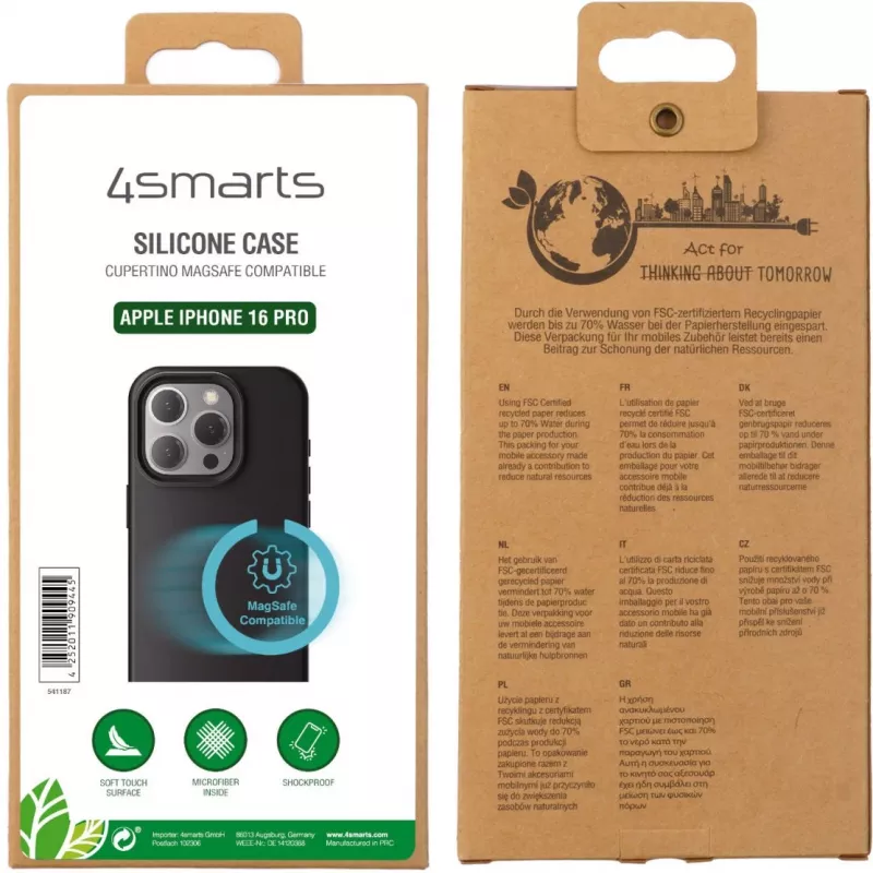 4smarts 541187 Cupertino θήκη σιλικόνης για Apple iPhone 16 Pro