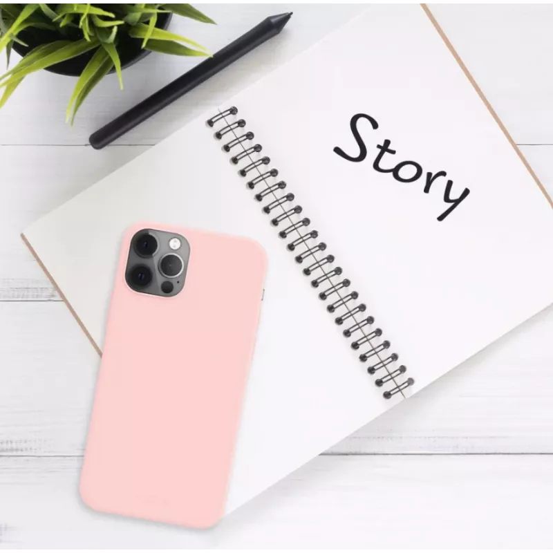 Θήκη προστασίας πλάτης FIXED για Apple iPhone 16 Pro Max, λαστιχένια επιφάνεια, ροζ