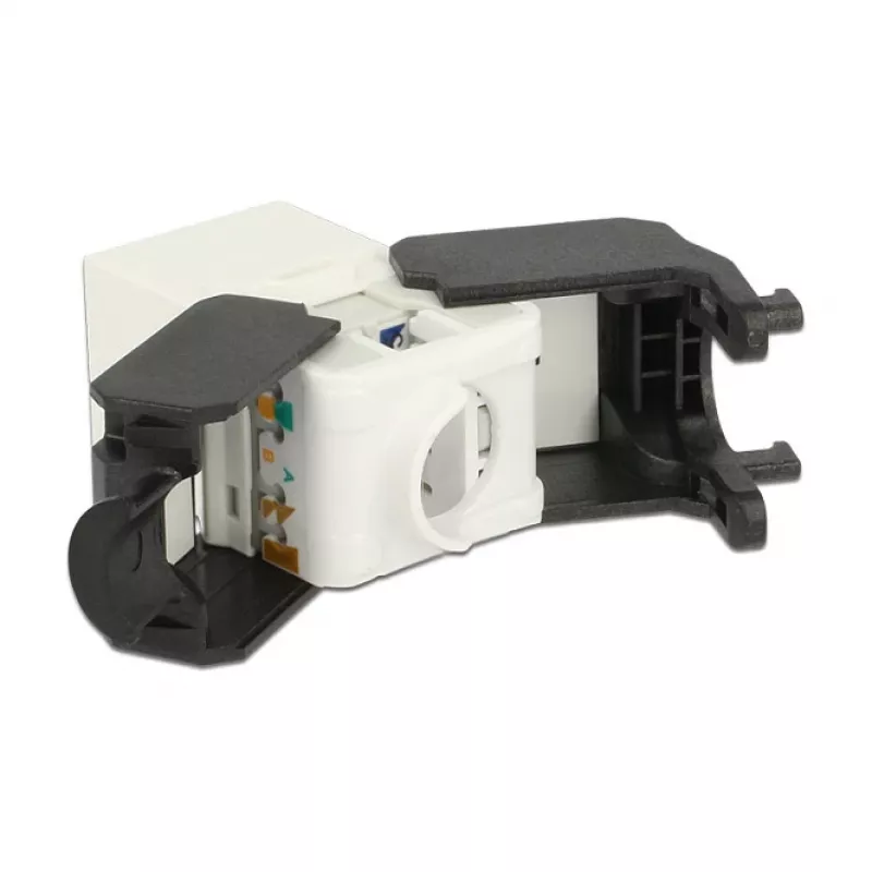 Μονάδα Keystone DELOCK 86266, RJ-45 σε LSA, μαύρο/λευκό, 16×37,8×22,5 mm