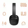 Ακουστικά Manta HDP1001BK Rytmo Elegance μαύρα