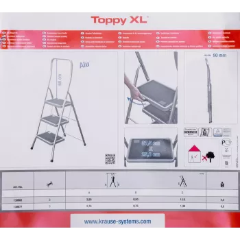 Krause Klapp-Tritt Toppy XL ασημί