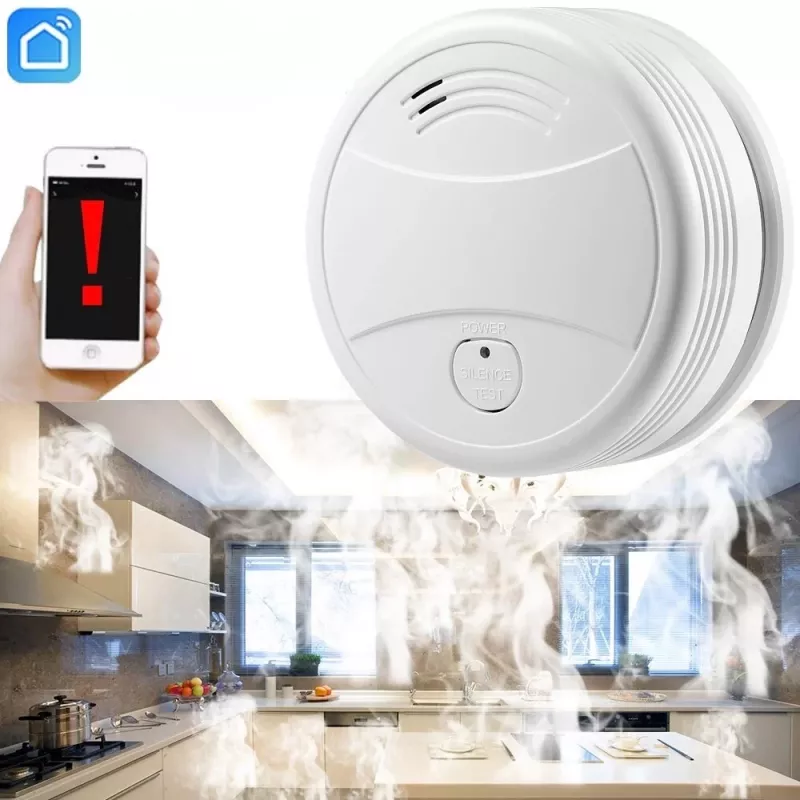 Ανιχνευτής καπνού Spring 0 WLAN φωτοηλεκτρικός λευκός