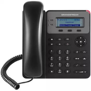DECT τηλέφωνο Grandstream GXP1610 — μαύρο, LCD 132×48 px, Headset (RJ-9), 1 ασύρματο ακουστικό, τηλεφωνικός κατάλογος 500, ανοιχτή ακρόαση
