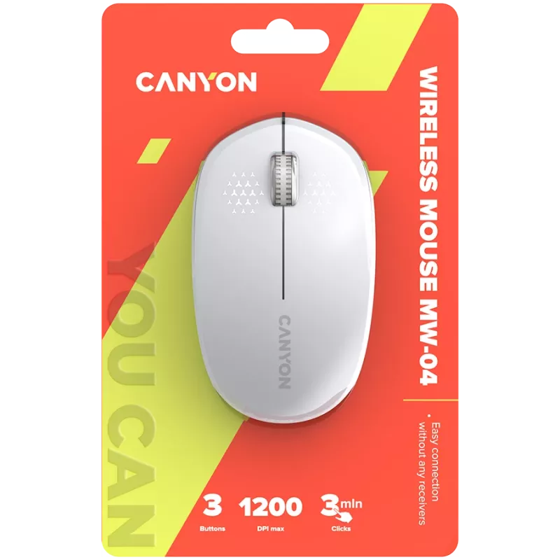 CANYON ποντίκι MW-04 3 κουμπιά BT Wireless λευκό