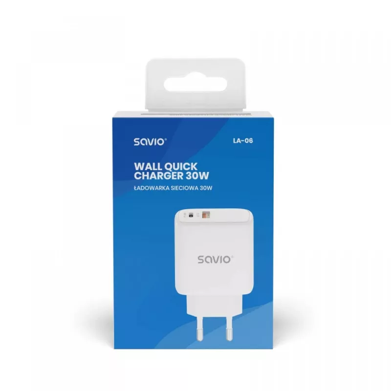 SAVIO LA-06 USB Type-A & Type-C Quick Charge Power Delivery 3.0 εσωτερικού χώρου