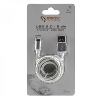 Sbox USB 2.0 8 Pin IPH7-S ασημί