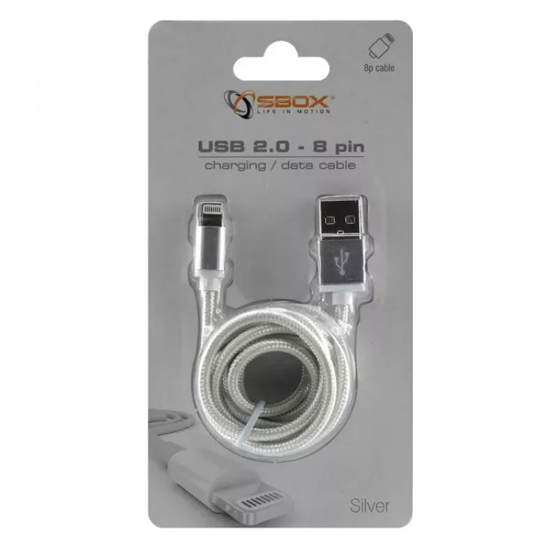 Sbox USB 2.0 8 Pin IPH7-S ασημί