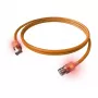 EasyLan DualBoot LED Καλώδιο patch RJ45 S/FTP Cat.6A (Κλάση EA) - με βύσμα saCon - LSOH - πορτοκαλί - 7.