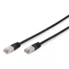 Καλώδιο δικτύου Digitus CAT 5e SF/UTP Καλώδιο Patch Μαύρο 3m