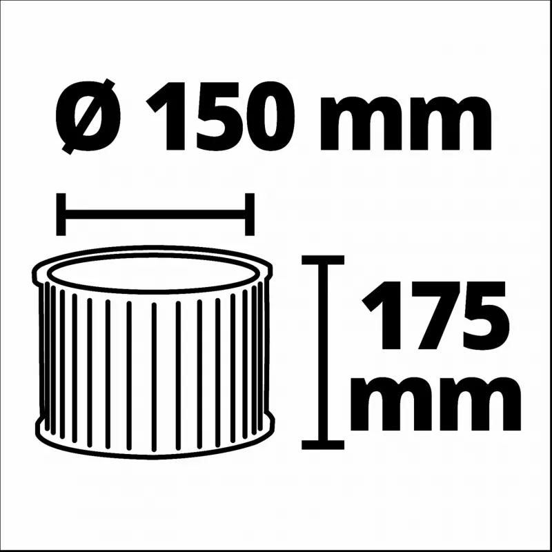 Einhell 2351126 πτυχωτό φίλτρο για ηλεκτρικές σκούπες υγρών/στερεών, κλάση σκόνης L