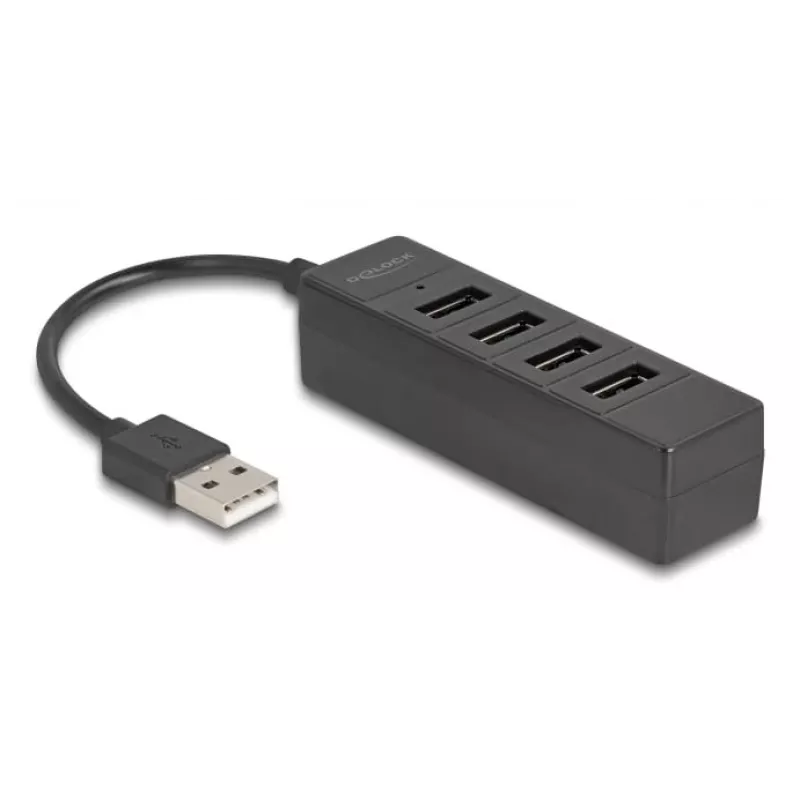 USB Hub DeLOCK 64334 Type-A 480 Mbit/s Μαύρο