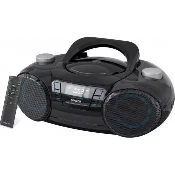 Φορητό Bluetooth Boombox SENCOR SPT4710B — συνολική ισχύς 20 W, Bluetooth 5.3, CD/USB/UKW, λειτουργία με μπαταρία ή ρεύμα