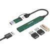 CANYON Hub DS-02 4in1 USB-A/C Πράσινο