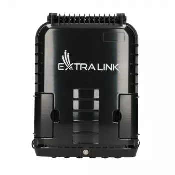 Κουτί τερματισμού οπτικών ινών Extralink Jennifer 16 ινών μαύρο με σύνδεσμο