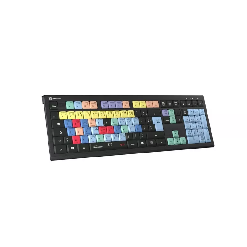 Πληκτρολόγιο Logickeyboard LKB-CBASE-A2PC-FR Universal USB AZERTY Γαλλικό Μαύρο