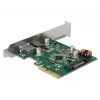 DeLOCK 90299 Κάρτα PCIe x4, 1x USB Type-C + 1x USB Type-A, USB 3.2 Gen 2 (10 Gbps)