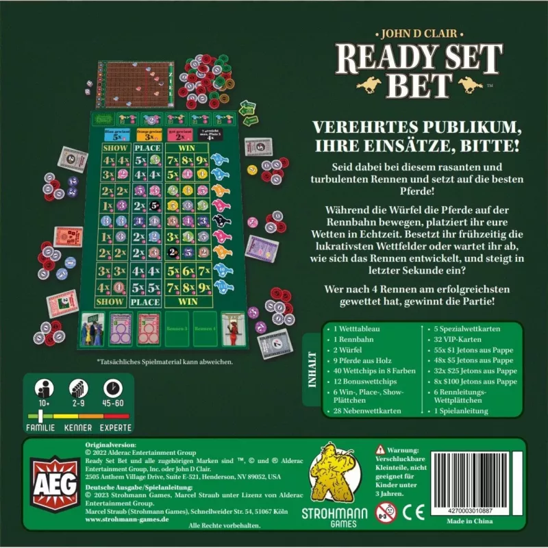 Ready Set Bet, επιτραπέζιο παιχνίδι