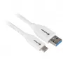 Καλώδιο USB 3.2 Gen 2, USB-A αρσενικό > USB-C αρσενικό (Λευκό, 0,5 μέτρα)