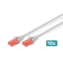 Καλώδιο Patch Cord Digitus CAT 6 U/UTP LSZH 0,5m 10 τεμ.