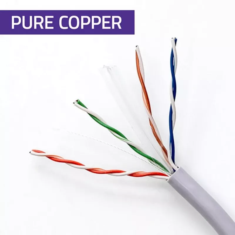 Καλώδιο δικτύου QOLTEC Cat6 UTP χάλκινο, 25 m, γκρι