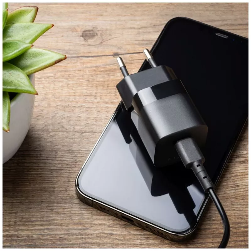 Φορτιστής ταξιδιού USB-C FIXED FIXC25M-C-BK, σταθερό καλώδιο, 25 W, συμπαγής