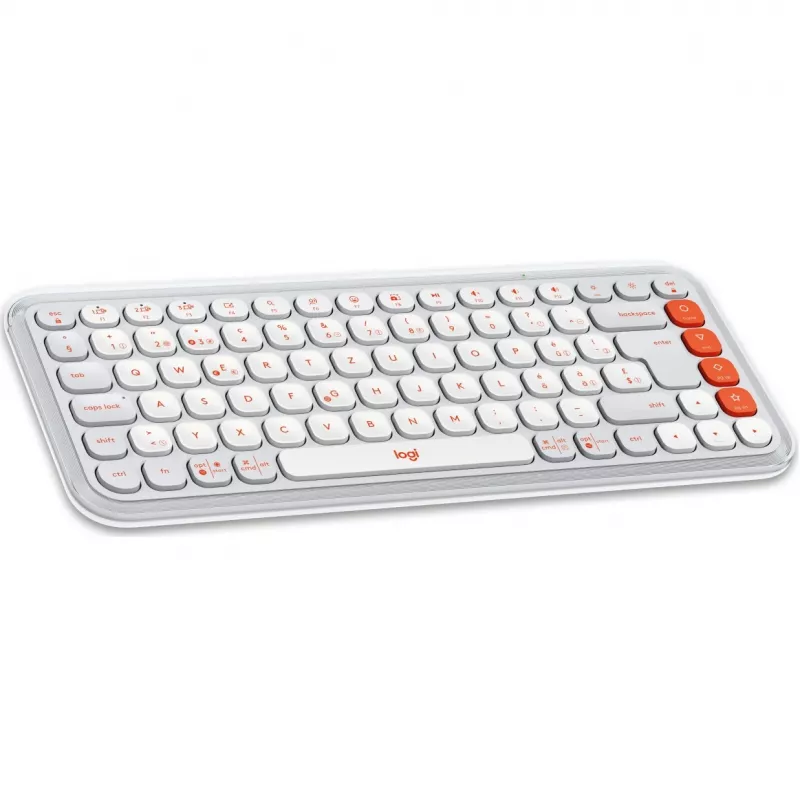 Logitech POP Icon Combo Bluetooth QWERTZ Swiss Πορτοκαλί Λευκό Ποντίκι