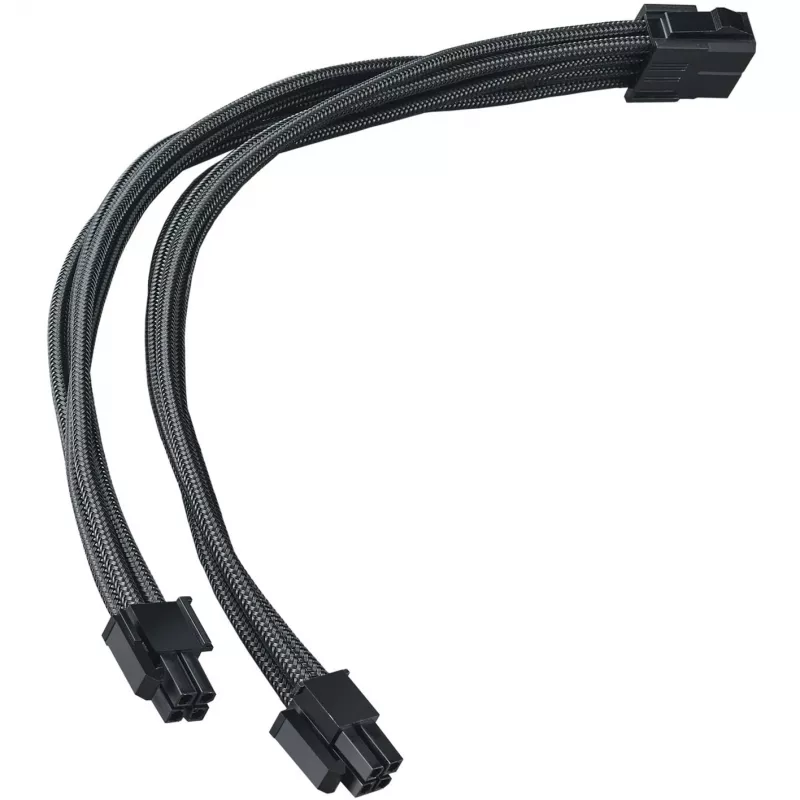 SilverStone SST-PP07E-EPS8B καλώδιο προέκτασης EPS 8 ακροδεκτών σε EPS/ATX 4+4 ακροδεκτών, 30 cm, μαύρο
