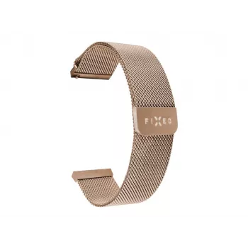 Mesh λουράκι ανοξείδωτου ατσαλιού FIXED FIXMEST-20MM-RG 20 mm γρήγορου κλεισίματος, Ροζ χρυσό