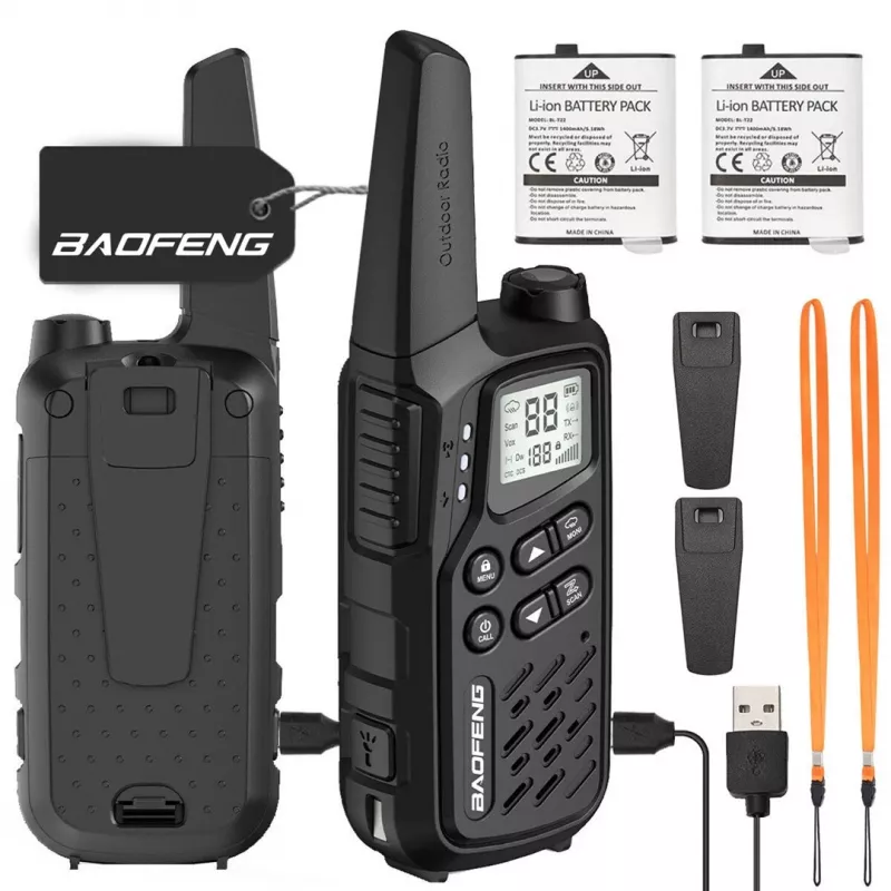 Walkie-talkie Baofeng BF-T25E Μαύρο, 2 τεμ.