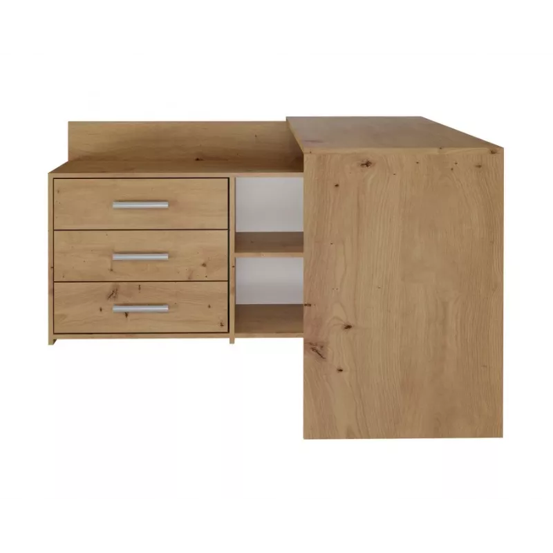 Γωνιακό γραφείο υπολογιστή Top e Shop DANY ARTISAN KPL, σχήματος L, μοριοσανίδα, χρώμα δρυς