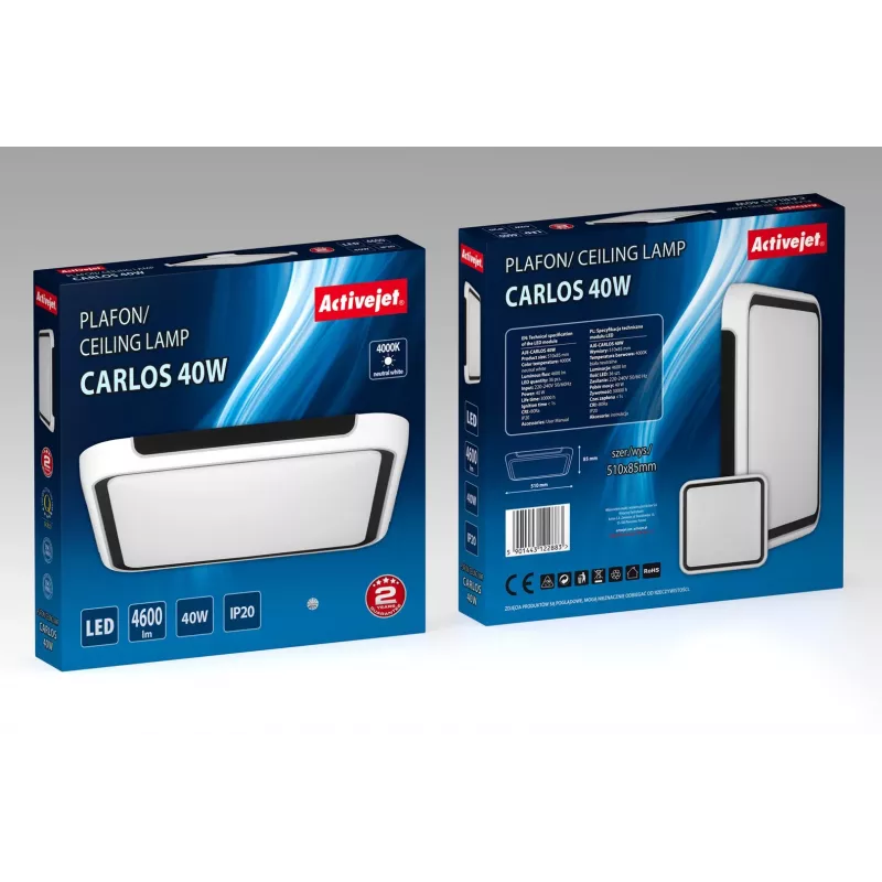 Activejet LED φωτιστικό οροφής AJE-CARLOS 40W