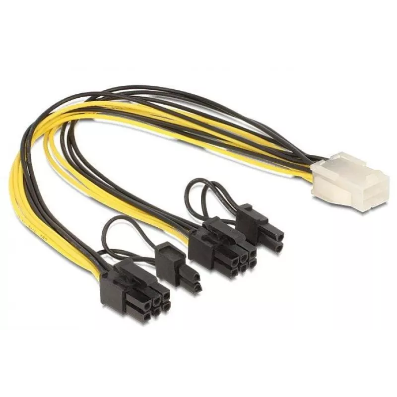 DeLOCK 83433 εσωτερικό καλώδιο τροφοδοσίας 0,3 m PCI-E 6+2 Pin 6-Pin