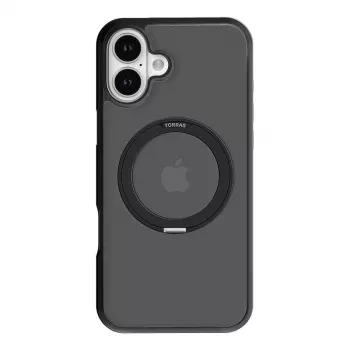 Προστατευτική θήκη Torras Ostand Pro για iPhone 16 Plus — μαύρη, λεπτό προφίλ, ελαφριά