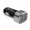 Φορτιστής αυτοκινήτου 2xUSB 2,4A αλουμίνιο