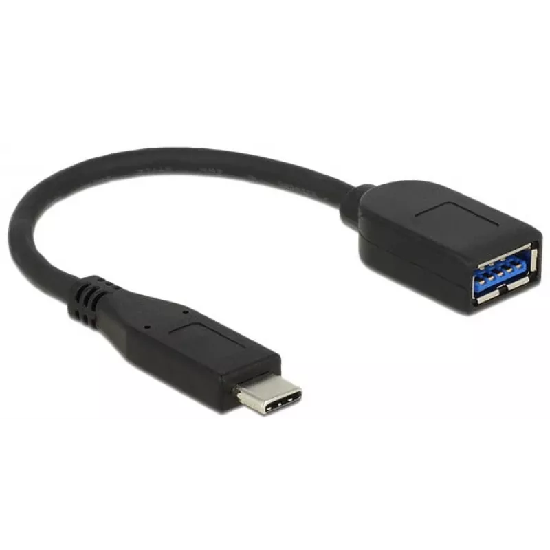 Καλώδιο USB DeLOCK USB 3.1 Gen 2 Type-C/Type-A 0,1 m μαύρο