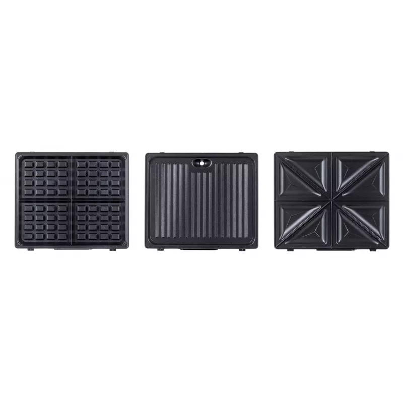 Τοστιέρα 3 σε 1 Ravanson OP-7050, 1200 W, μαύρο/ασημί