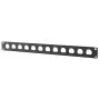Πάνελ rack 1U Lanview μοντέλο LVR1U-12D-BL με 12 υποδοχές για μονάδες Keystone, μαύρο